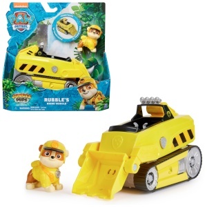 Masina de Jucarie Paw Patrol Jungle Pups - Vehicul Nashorn cu Figurina Rubble, 3 ani
