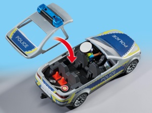 Masina de Politie PLAYMOBIL 71729 cu figurina, sunet si lumini, pentru copii 4 - Img 4