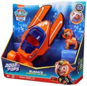 Masina de salvare PAW PATROL Aqua Pups cu figurina Zuma, 23 cm, design Hummer - Img 9
