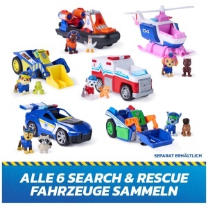 Masina de salvare PAW PATROL Chase cu figurine, 15 cm, cu mecanism de retragere - Img 6