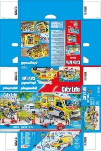 Masina de Salvare PLAYMOBIL 71202 cu Lumini si Sunete, 67 Piese, pentru Copii 4 - Img 4