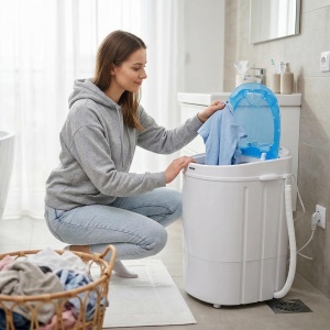 Masina de spalat portabila Mesko MS 8053, 3kg, 580W, design compact - Img 2