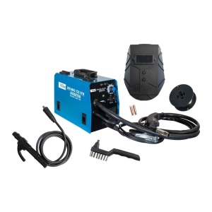 Masina de sudura universala Gude Uni-Mig 125 SYN (230 V, 4 in 1, 120 A max. curent de sudare, 20-120 A obisnuit, incl. suport pentru electrod, pachet de furtun, clema de masa, ciocan de zgura, scut de sudura si sarma cu miez) - Img 1