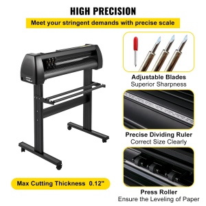 Masina de taiat vinil VEVOR, 870mm, imprimanta cu plotter LED, pozitionare manuala precisa, suport software pentru sistemele MAC si Windows, forta si viteza reglabile - Img 4