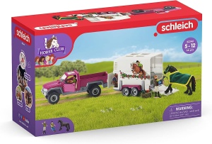 Masina de Teren cu Remorca pentru Cai Schleich Horse Club 42346, 38 Piese - Img 8
