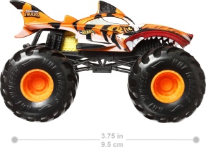 Masina de Teren Hot Wheels Tiger Shark, 124, cu Roti Mari si Detalii Realiste - Img 2
