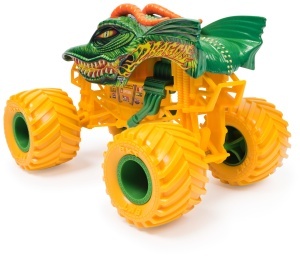Masina de Teren Monster Jam Dragon, Vehicul Die-Cast Colector, Scara 124 - Img 3