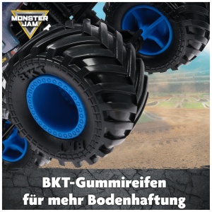 Masina de Teren Monster Jam Megalodon 124, Culoare Albastru-Gri, Pentru Copii de la 3 Ani - Img 3