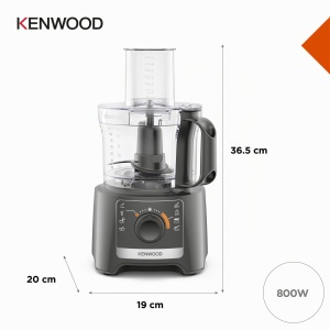 Masina de Toacere Kenwood Multipro Compact FDP31.020GY, 2.1L, 800W, Gri - Img 5