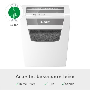 Masina de tocat hartie Leitz IQ Home Office S, 8 foi, 15L, silentioasa - Img 3