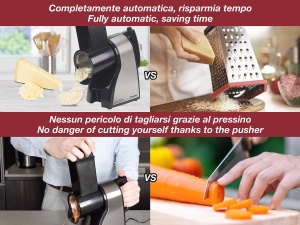 Masina de tocat legume BEPER BP.400 din otel inoxidabil, 3 role, ergonomic - Img 3