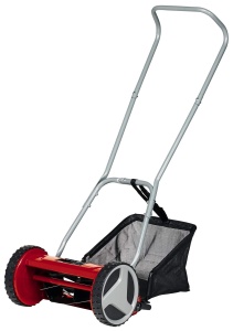 Masina de tuns iarba de mana Einhell GC-HM 300 (pana la 150 m2, latime de taiere de 30 cm, ax de tuns iarba cu rulmenti cu bile cu 5 lame din otel de inalta calitate, reglare inaltime de taiere in 4 trepte 13-37 mm, colector de iarba de 16 l), multicolor - Img 1