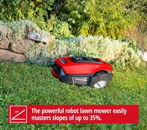 Masina de tuns iarba robot Einhell FREELEXO 1200 LCD BT (pentru pana la 1200 m2, masina de tuns iarba multizona, control prin aplicatie Bluetooth, pentru pante de pana la 35%, inclusiv baterie PXC si accesorii de instalare) - Img 4