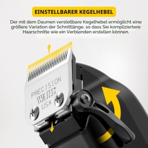 Masina de Tuns Wahl Elite Pro cu Cablu, Cutite Precise, 10 Piepteni - Img 4