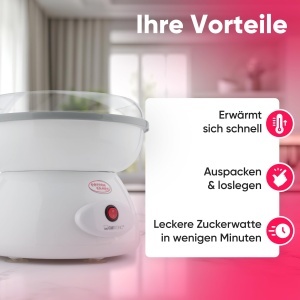 Masina de Zahar Vata Clatronic ZWM 3478, 500W, Alb, Capacitate 27 cm - Img 3