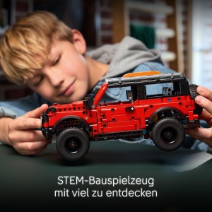 Masina LEGO Technic Ford Bronco 42213, SUV Offroad, 943 piese, rosu - Img 4