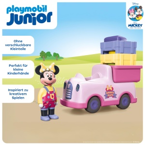 Masinuta de livrare cu Minnie Maus - jucarie educativa, 3 cutii, din plastic biobazat - Img 3
