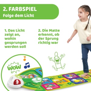 Mata de sarit interactiva Chicco Jump Fit, 150 cm, cu muzica si lumini, pentru copii 2-5 ani - Img 8