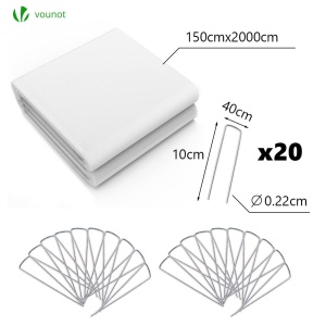 Material de protectie pentru plante VOUNOT, 1,5m x 20m, 50gm, cu 20 ancore - Img 5