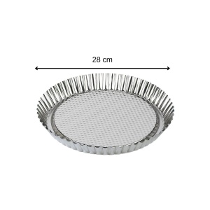 Matrita de tort cu fructe Zenker 28cm, tava de copt pentru placinte delicioase cu fructe, matrita de tabla, potrivita pentru cuptoare electrice si pe gaz, (culoare: argintiu), cantitate: 1 bucata - Img 6