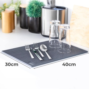 Matte Abtropf Vileda 30x40cm - Anti-rutsch, Rollbar, pentru Tava, Vase si Tacamuri - Img 2