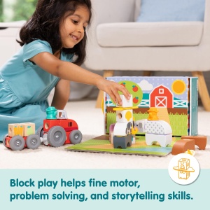 Melissa Doug Blockables Set Ferma 56 Piese Constructie Creativa FSC - Img 5