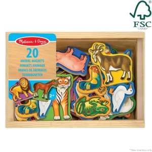 Melissa & Doug joc magnetic pentru copii de la 2 ani, cu figurine magnetice de animale, 20 de animale - Img 3