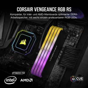Memorie RAM Corsair Vengeance RGB RS 16GB (2 x 8GB) DDR4 3200MHz Negru - Img 2