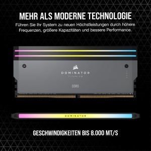 Memorie RAM DDR5 CORSAIR DOMINATOR TITANIUM 32GB (2x16GB) 6000MHz CL30 RGB Gri - Img 3