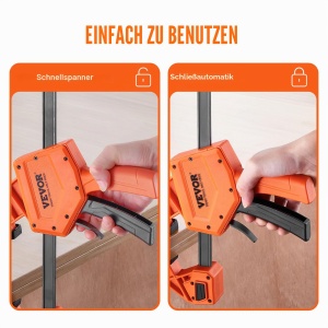 Menghina VEVOR F300-24, 609,6 mm, 136 kg, portocalie si neagra - Img 5