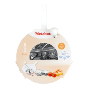 Metaltex Passiermaschine Spring 24 cm Alb 3 Discuri din Otel Inoxidabil - Img 6