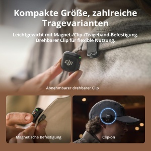 Microfon wireless DJI Mic 3, 2 transmitatoare, 1 receptor, adaptare la diverse dispozitive - Img 6