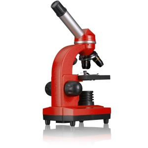 Microscop Bresser Junior BIOLUX SEL, 40x-1600x, cu suport pentru smartphone, rosu - Img 7