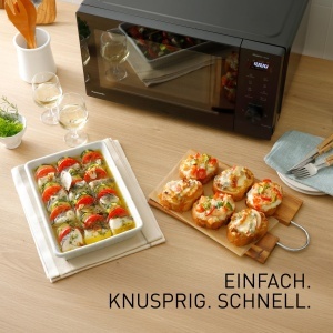 Microunde cu grill Panasonic NN-GD35QBEPG 1000W 29L negru design compact - Img 2