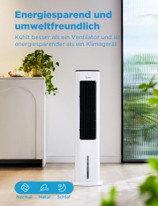 Midea Silent Air Cooler Pro 4-in-1 55W 5L Alb Telecomanda si Timer - Img 5