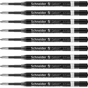 Mine gel Schneider Gelion Plus G2, 10 bucati, negru, 0.7 mm
