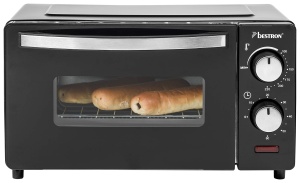 Mini cuptor compact Bestron AOV9 cu caldura superioara/inferioara, 9 litri, 800 wati, negru - Img 2
