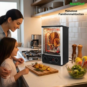 Mini Cuptor Electric NutriChef 23L cu Rotisor, Functie Grill si Timer - Img 5