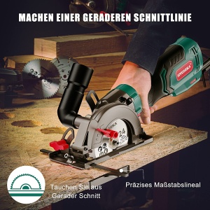 Mini Fierastrau Electric HYCHIKA 750W, 3500 Umin, 3 Discuri Scurte - Img 5