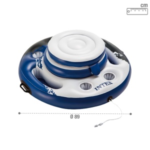 Mini-frigider flotant Intex 56822NP, 89 cm, 5 suporturi pahare, multicolor - Img 5