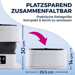 Mini Masina de Spalat CLEANmaxx, 9 Litri, 2 Programe de Spalare, Faltabila - Img 2