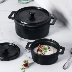 Mini oala Lacor 63392 cu capac Melamina BPA-free 210 ml Negru - Img 5