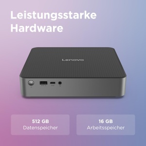 Mini PC Lenovo IdeaCentre Intel Core 7 16GB RAM 512GB SSD Culoare Luna Grau - Img 5