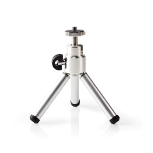 Mini Stativ NEDIS TPOD1000GY cu Functie Pan Tilt, Capacitate 0.8 kg, 13.4 cm, NegruSilver - Img 4