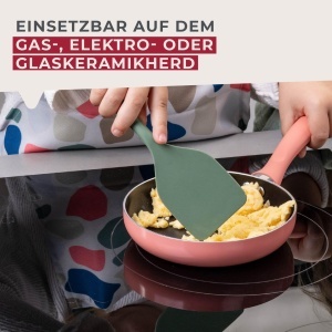 Mini Tigaie Fackelmann 14 cm, Aluminiu reciclat, Culoare roz - Img 5