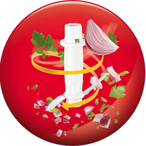 Mini tocator electric Moulinex DJ300110, 270W, 0.6L, alb - Img 4