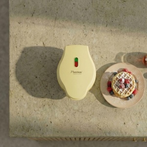 Mini Waffeleisen Bestron AMW500V, 550W, Antiaderent, Galben - Img 8