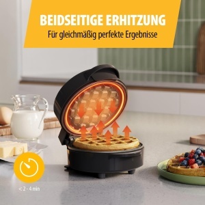 Mini Waffeleisen Tristar WF-2109, 550 W, Antiaderent, Compact - Img 3