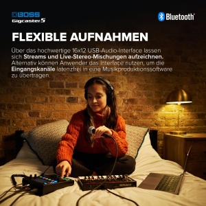 Mixer audio BOSS Gigcaster 5 cu 5 canale, interfata USB, touchscreen color - Img 5
