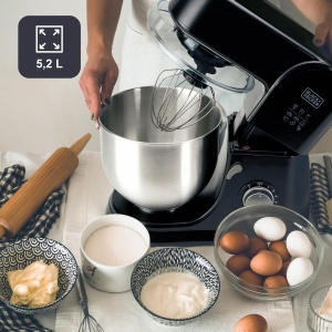 Mixer BLACKDECKER BXKM1001E 8 viteze functie Turbo bol din inox - Img 5